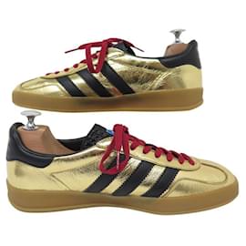 Gucci-NINE GUCCI X ADIDAS GAZELLE 707861 BASKETS 8 42 SNEAKERS SHOES-Golden