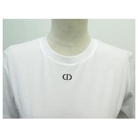 Dior-NINE T-SHIRT CHRISTIAN DIOR EMBROIDERY LOGO CD 1U3T09A4490 42 L TEE SHIRT TOP-White