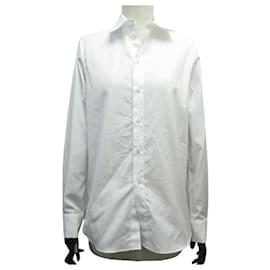 Dior-NEW DIOR SHIRT BEE EMBROIDERY CD LOGO M 38 IN WHITE COTTON-White