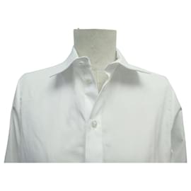 Dior-NEW DIOR SHIRT BEE EMBROIDERY CD LOGO M 38 IN WHITE COTTON-White