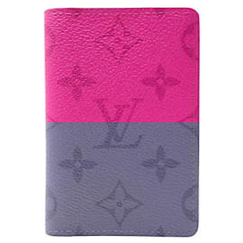 Louis Vuitton-NINE LOUIS VUITTON M82880 CARD HOLDER TAIGARAMA FUCHSIA POCKET ORGANIZER 2023-Fuschia