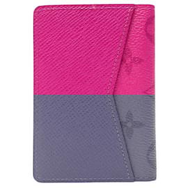 Louis Vuitton-NINE LOUIS VUITTON M82880 CARD HOLDER TAIGARAMA FUCHSIA POCKET ORGANIZER 2023-Fuschia