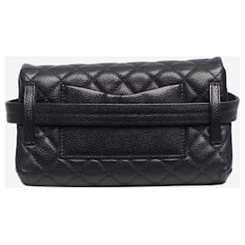 Chanel-Caviar 2.55 snap belt bag-Black