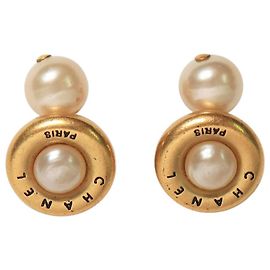 Chanel Gemelli in perle d'oro D'oro