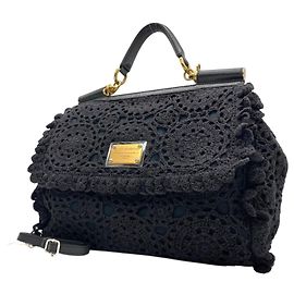 Dolce & Gabbana Sicily 2WAY Handtasche Schwarz Marineblau
