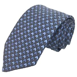 Hermès-Hermes Navy Silk Cravat-Navy blue