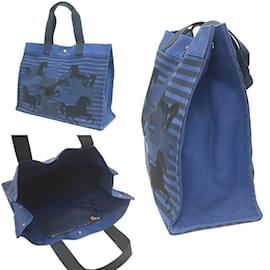 Hermès-Sac tote Hermes Chouvain-Bleu Marine