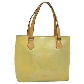 LOUIS VUITTON Monogram Vernis Houston Sac à Main Gris M91053 LV Auth ki5759 Gris