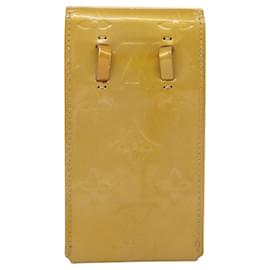 Louis Vuitton-LOUIS VUITTON Monogram Vernis Green Cigarette Case Beige M91048 LV Auth sw408-Beige