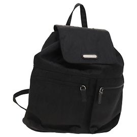ETRO Backpack Nylon Silver Black Auth bs24801 Black Silvery