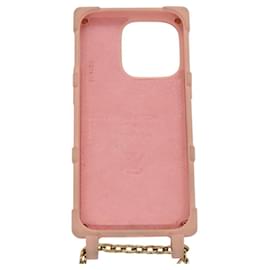 Louis Vuitton-LOUIS VUITTON Monogram Trunk IPHONE14PRO iPhone Case Pink M82082 LV Auth ki5744-Pink,Monogram