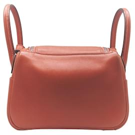 Hermès-Sac à main Hermes Mini Lindy Verso-Rouge