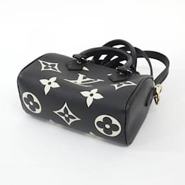 Louis Vuitton-Louis Vuitton Bicolor Monogram Empreinte Nano Speedy Boston Bag-Black,Beige