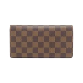 Louis Vuitton-Louis Vuitton Damier Portefeuille Sarah N60491 Wallet-Orange,Damier ebene