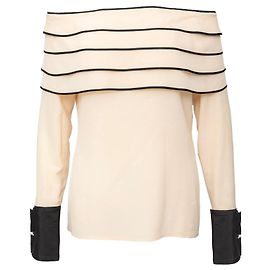 Gianni Versace Couture Off Shoulder Top Eggshell