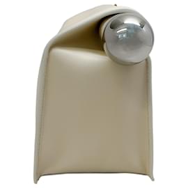 Jacquemus-Jacquemus Light Ivory Leather La Petite Pochette Rond Carre Bag-Cream