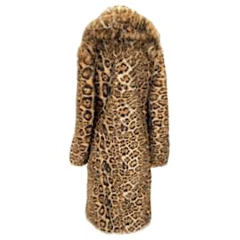 Paco Rabanne-Faux fur coat-Camel