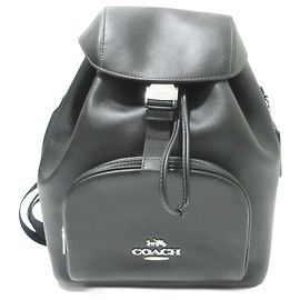 COACH Leder Pace große Rucksack CT811 Schwarz Schwarz