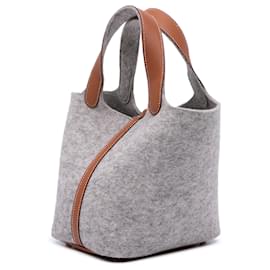 Hermès-Hermès Picotin Lock 18 en feutre gris et Swift-Autre