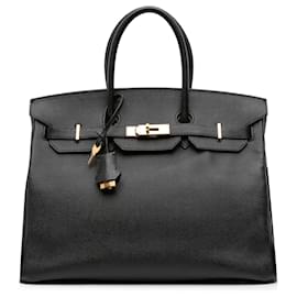 Hermès-Hermès Birkin Retourne 35 en Epsom Noir-Noir