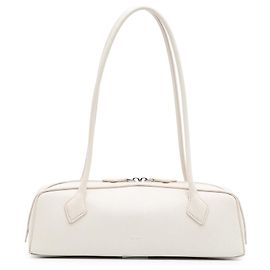 Sac à épaule Le Teckel en chèvre blanche moyenne ALAÏA Blanc Écru