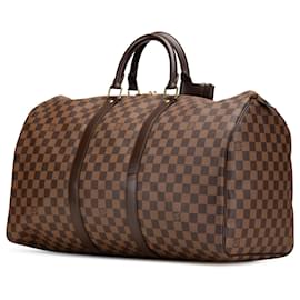 Louis Vuitton-Louis Vuitton Brown Damier Ebene Keepall 50-Brown