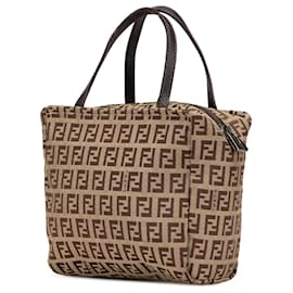 Fendi-Sac à main Fendi Zucchino marron-Marron,Beige