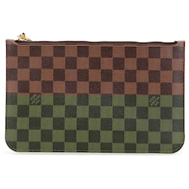 Louis Vuitton-Louis Vuitton Brown Damier Ebene Neverfull Pouch MM-Brown