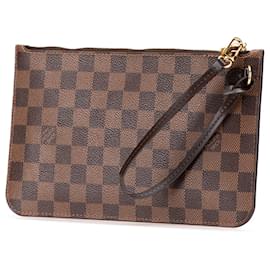 Louis Vuitton-Louis Vuitton Brown Damier Ebene Neverfull Pouch MM-Brown