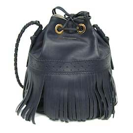 Autre Marque-J&M Davidson Carnival L Women's Leather Shoulder Bag-Navy blue