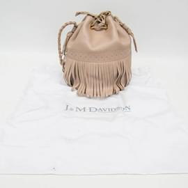 Autre Marque-J&M Davidson Carnival L Women's Leather Shoulder Bag-Beige