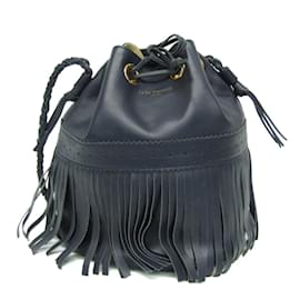 Autre Marque-J&M Davidson Carnival L Women's Leather Shoulder Bag-Navy blue