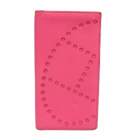 Cartera Larga para Mujer de Cuero de Cabra Evelyne de Hermès Rosa