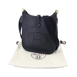 Hermès-Sac à bandoulière Hermes Evelyne TPM Amazon-Bleu