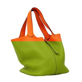 Hermès-Sac à main Hermes Picotin MM en orange-Orange