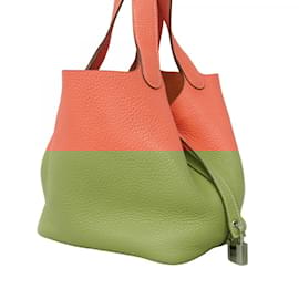 Hermès-Sac à main Hermes Picotin Lock PM-Corail