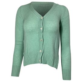 Prada Knopf-Cardigan aus grünem Kaschmir Grün