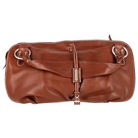 Céline Bolsa de ombro Celine Bittersweet em couro marrom Marrom Vermelho