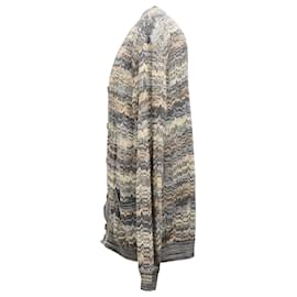 Missoni- Missoni Zigzag Buttoned Cardigan in Multicolor Wool-Multiple colors
