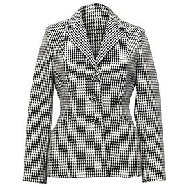Dior Houndstooth 30 Montaigne Bar Jacket in Black Wool Multiple colors
