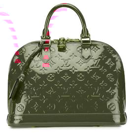 Louis Vuitton-Louis Vuitton Monogram Vernis Alma PM Handbag M91693-Red
