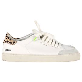 Baskets Clean Leopard Detail Axel Arigato en cuir blanc Blanc Écru