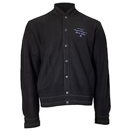 Givenchy Embroidered Varsity Jacket in Black Wool Black
