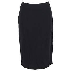 Autre Marque Saia midi com zíper lateral Antonio Berardi em rayon preto Preto