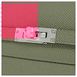 Hermès-Portefeuille Trifold Medium Kelly d'Hermès Rose-Rose