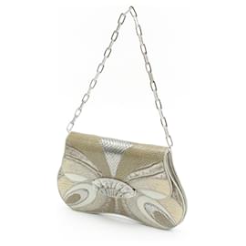 Swarovski-Pochette en cuir Swarovski-Argenté,Métallisé