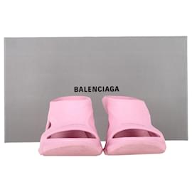Balenciaga-Balenciaga Pink Mold Mules in Pink Rubber-Brown,Pink