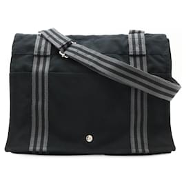 Hermès-Sac à épaule en toile Herbag d'Hermès-Noir