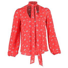 Autre Marque Blusa Stampata Rixo in Seta Rossa Altro