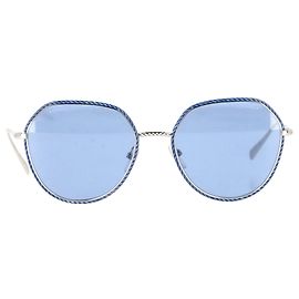 Gafas de sol redondas Chanel 4251 en metal plateado Plata